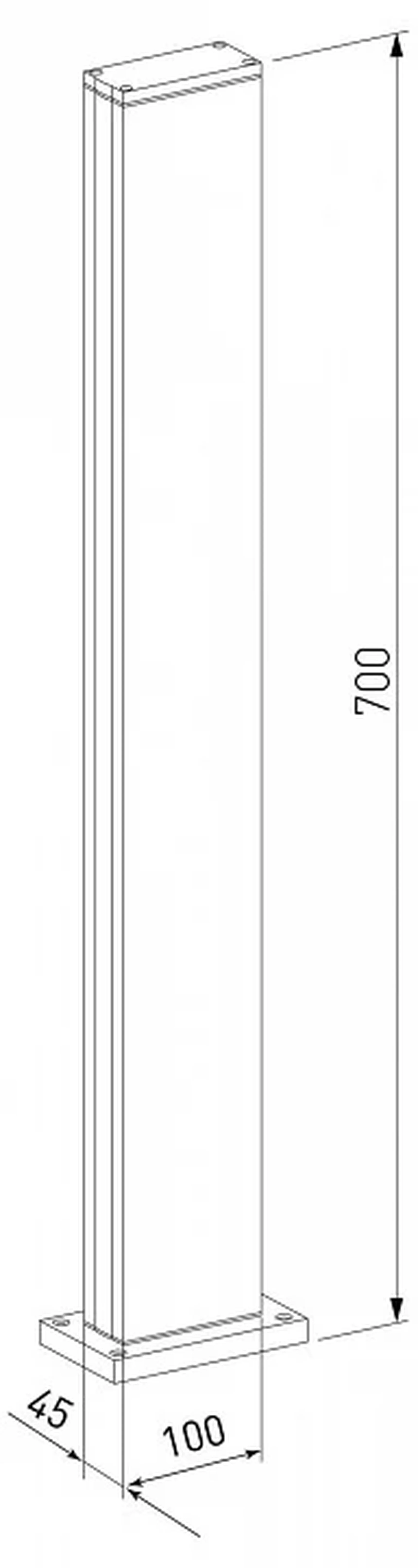 Ландшафтный светильник уличный Flat 3000K чёрный 1538 TECHNO LED черный