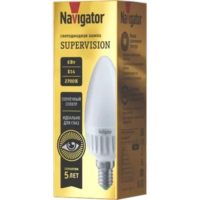 Светодиодная лампа NLL-C37-6-230-2.7K-E14-FR-SV