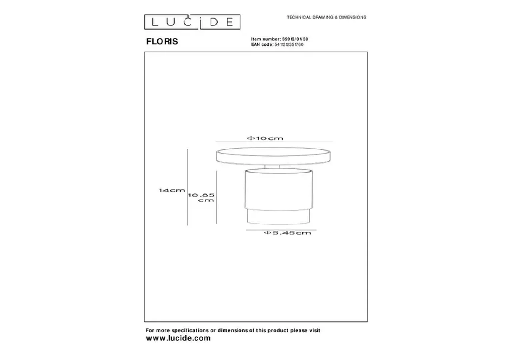 Спот Lucide Floris 35913/01/30