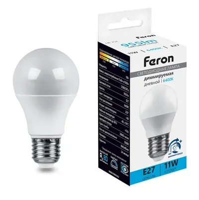 Лампа светодиодная диммируемая Feron LB-751 Шарик E27 11W 230V 6400K, 51060