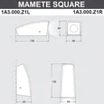 Фасадный светильник FUMAGALLI MAMETE SQUARE 1A3.000.000.LXZ1L Серый