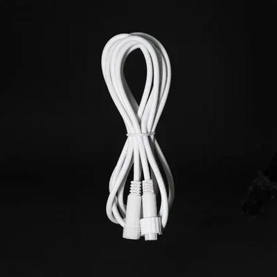 Соединитель 3м для Бахромы, Занавесов и Нитей 220В, Провод Белый Каучук, IP65