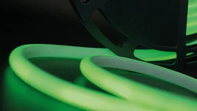 Термостойкая cветодиодная лента SMD 2835, 180 LED/м, 12 Вт/м, 24В , IP68, Цвет: Зеленый, NE8180-24-12-G-68