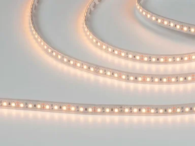 Светодиодная лента 3528, 120 LED/м, 9,6 Вт/м, 12В , IP66, Цвет: Теплый белый, SWG3120-12-9.6-WW-66-M