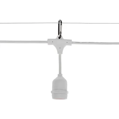 Белт-Лайт 20м, белый каучук, шаг 50см, 40 подвесных патронов, IP44