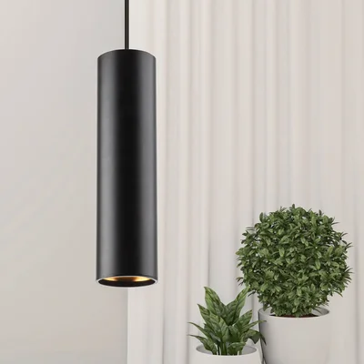 PL1 GU10 BK 300 Подсветка ЭРА подвесной, GU10, D80*300мм, черный