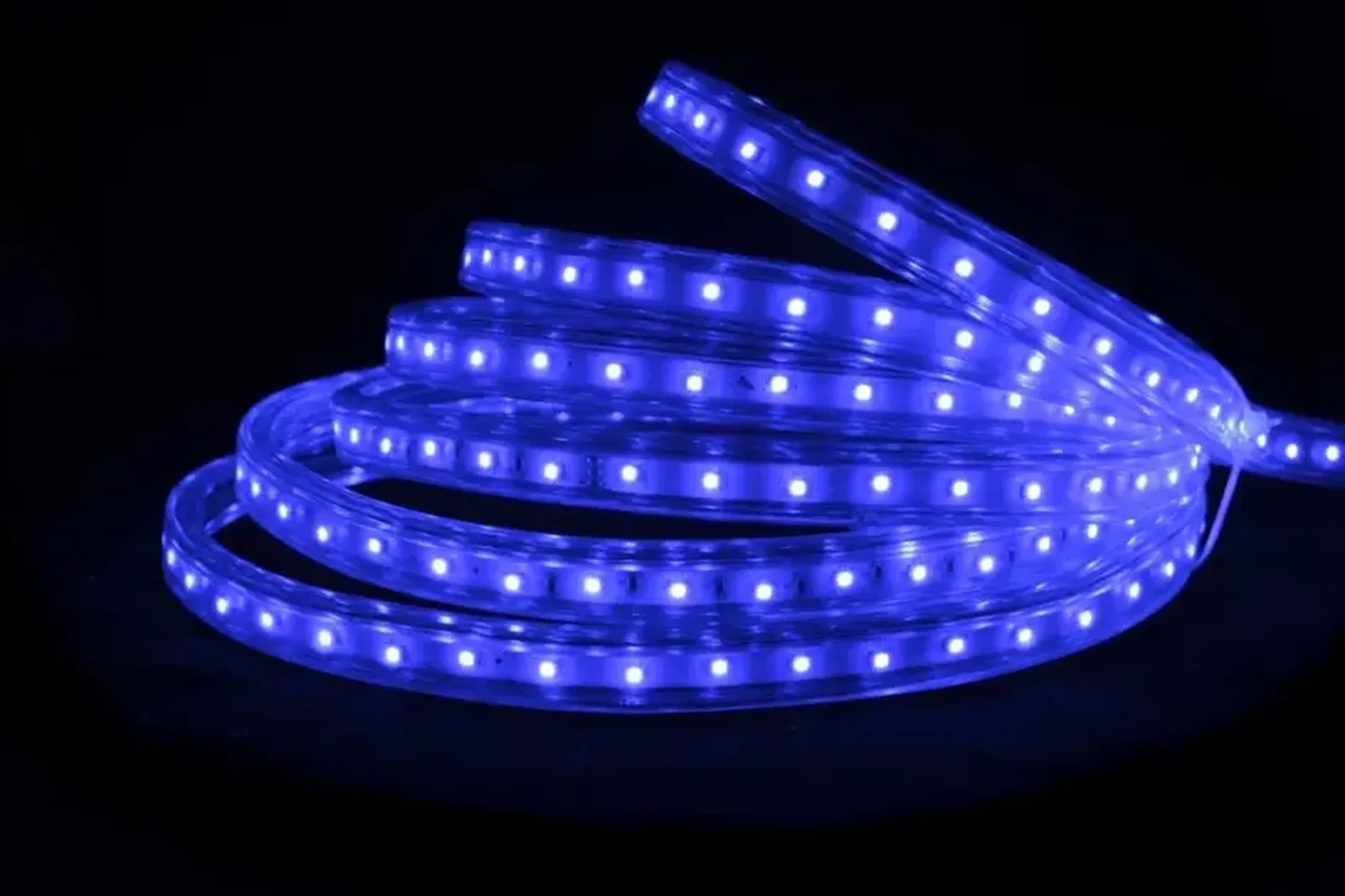 Дюралайт LT-FCB-WF-3528-60L-100M-220V-B, Тейп-Лайт чейзинг (водопад), синий, 8,5х17мм