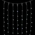 Гирлянда Занавес 2 x 2 м Белый 220В, 400 LED, Провод Черный Каучук, IP54