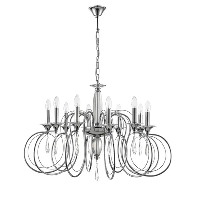 8032/10 CLASSI LN25 хром, металл/хрусталь Люстра подвесная Е14 10*40W 220V LAOKA