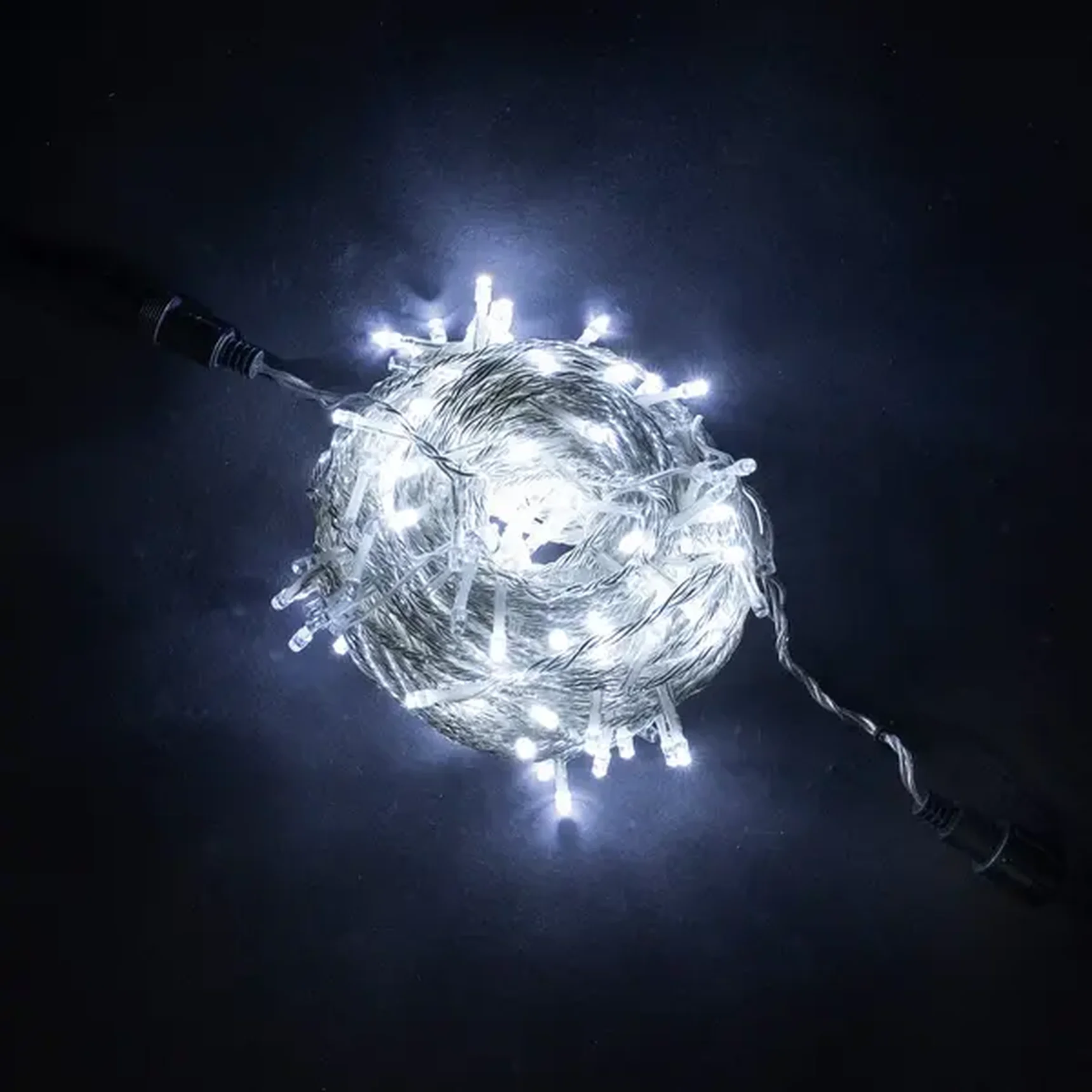 Гирлянда Нить 20м Белая с Возможностью Управления 24В, 200 LED, Провод Прозрачный Силикон, IP65