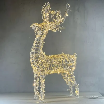 Светодиодная Фигура «Световой Олень» 1,2м Тепло-Белый 24В, IP65