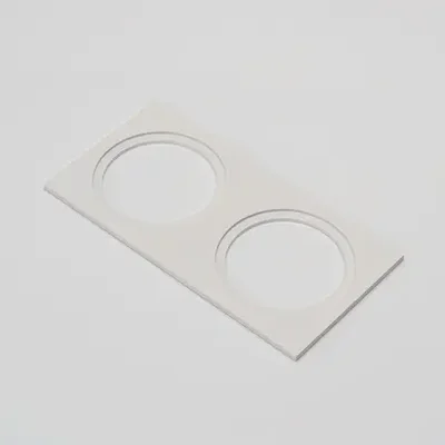 Рамка двойная для MINI COMBO, квадратная, белая алюминиевая, MINI-COMBO-S2-BL