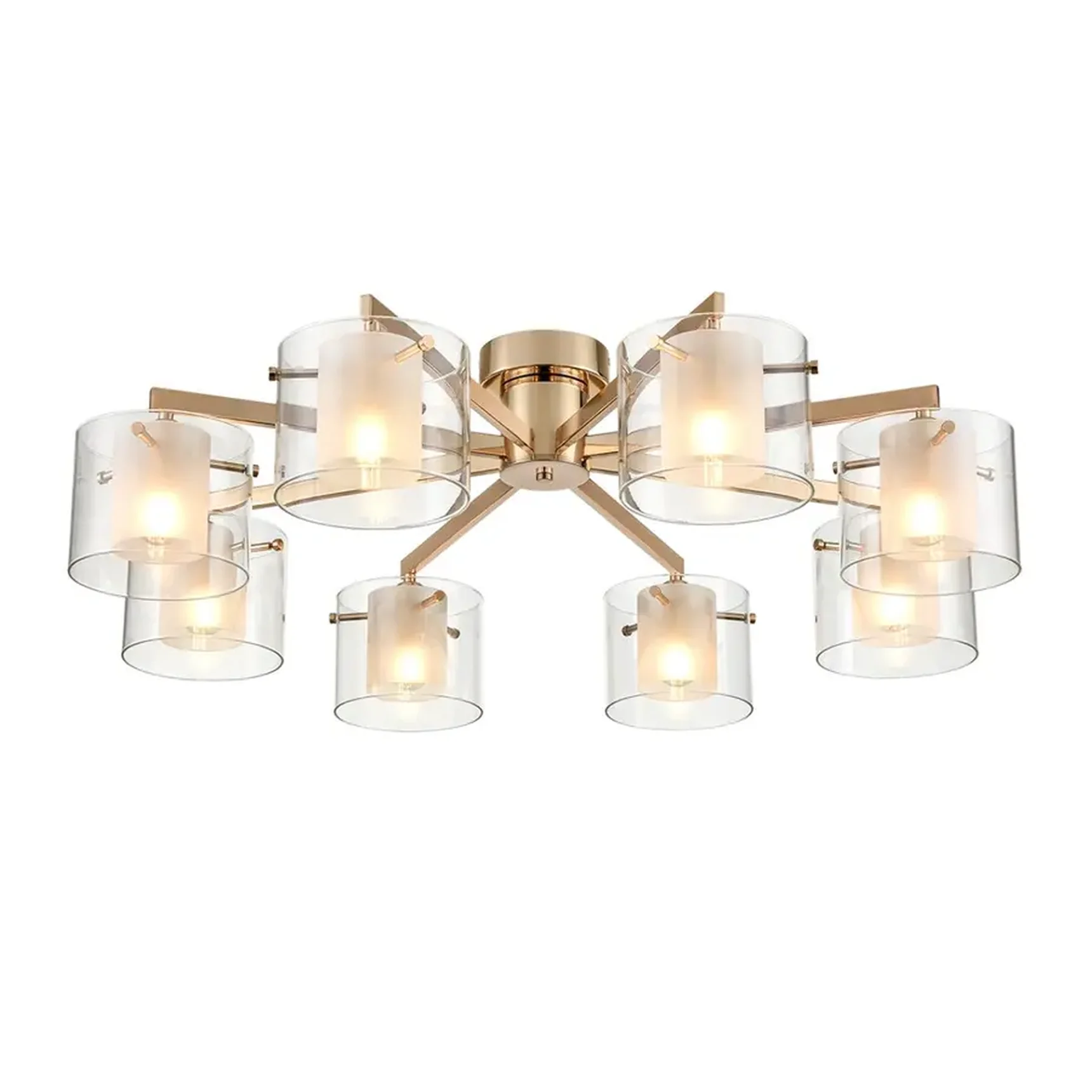 6587/8C MODERNI LN25 золото/прозрачный, металл/стекло Люстра потолочная E14 8*40W 220V VERDI