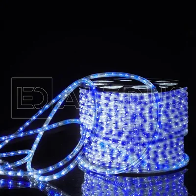 Дюралайт ALEDUS, 220 В, 13 мм, бухта 100 м, синий