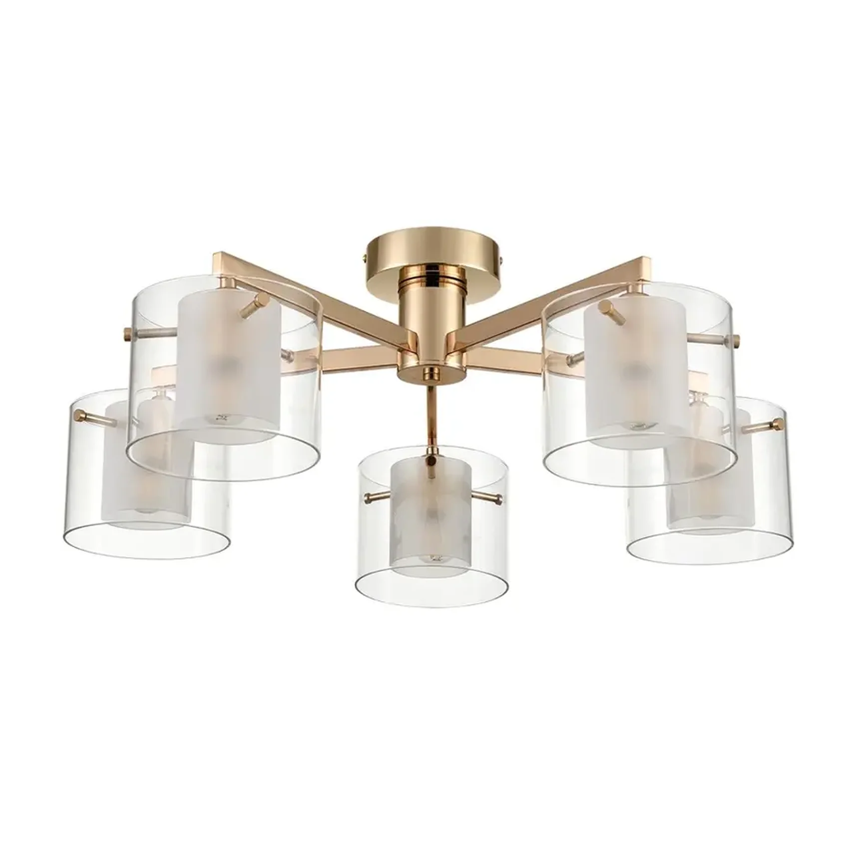 6587/5C MODERNI LN25 золото/прозрачный, металл/стекло Люстра потолочная E14 5*40W 220V VERDI