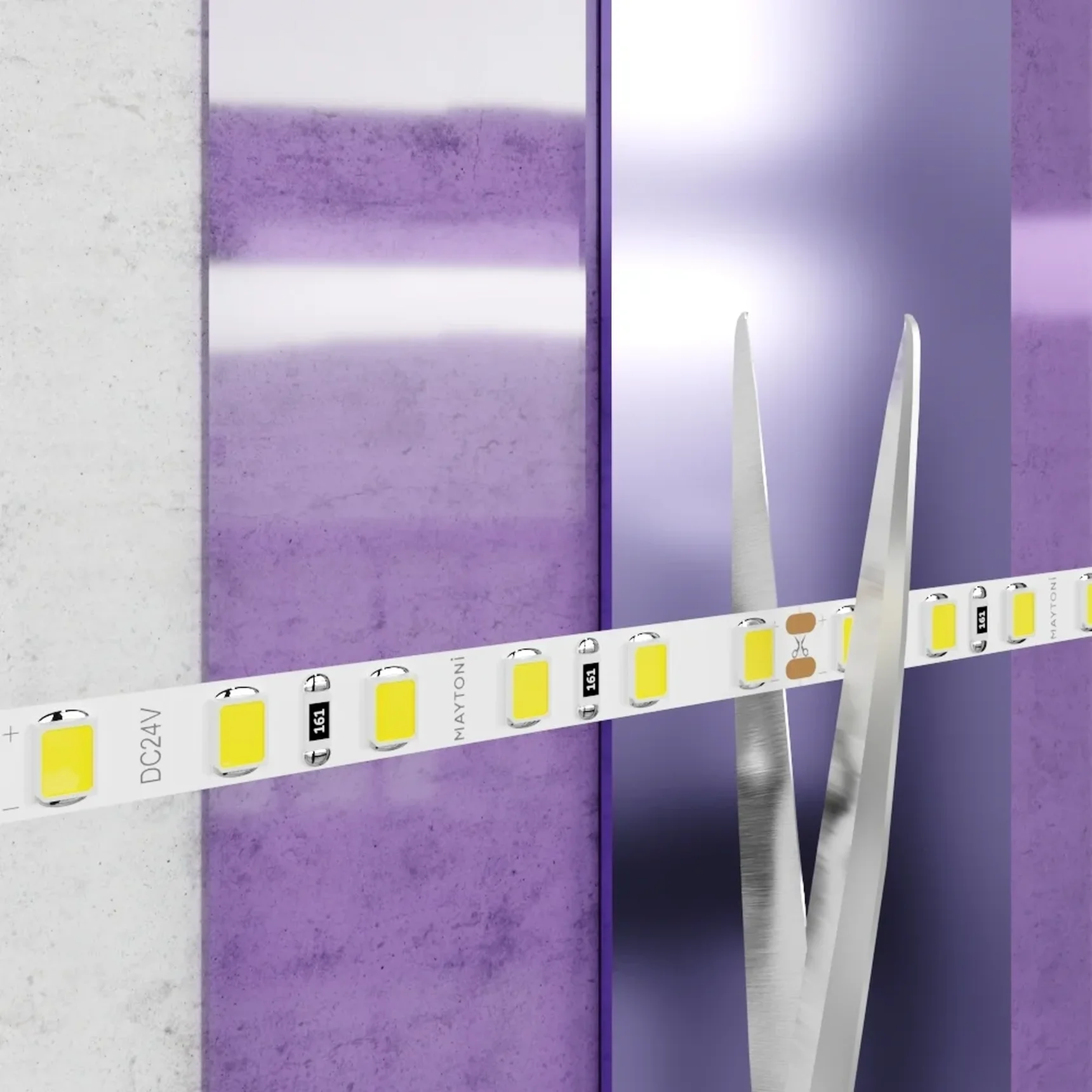 Светодиодная лента 24В 2835 9,6Вт/м 4000K 5м IP20 5мм, 20020