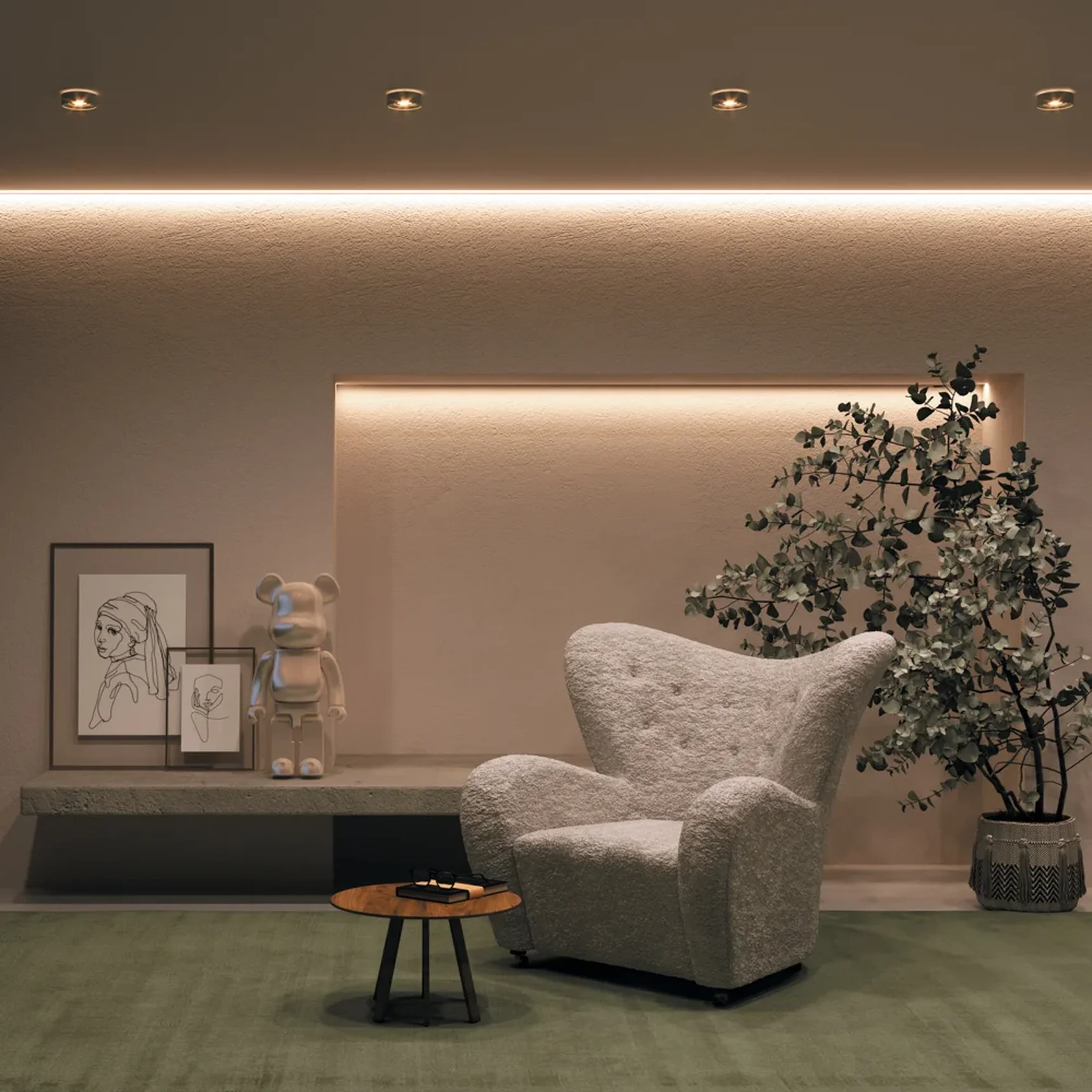 Светодиодная лента Ultra 24В 2835 20Вт/м 4000К 5м IP 20 201112