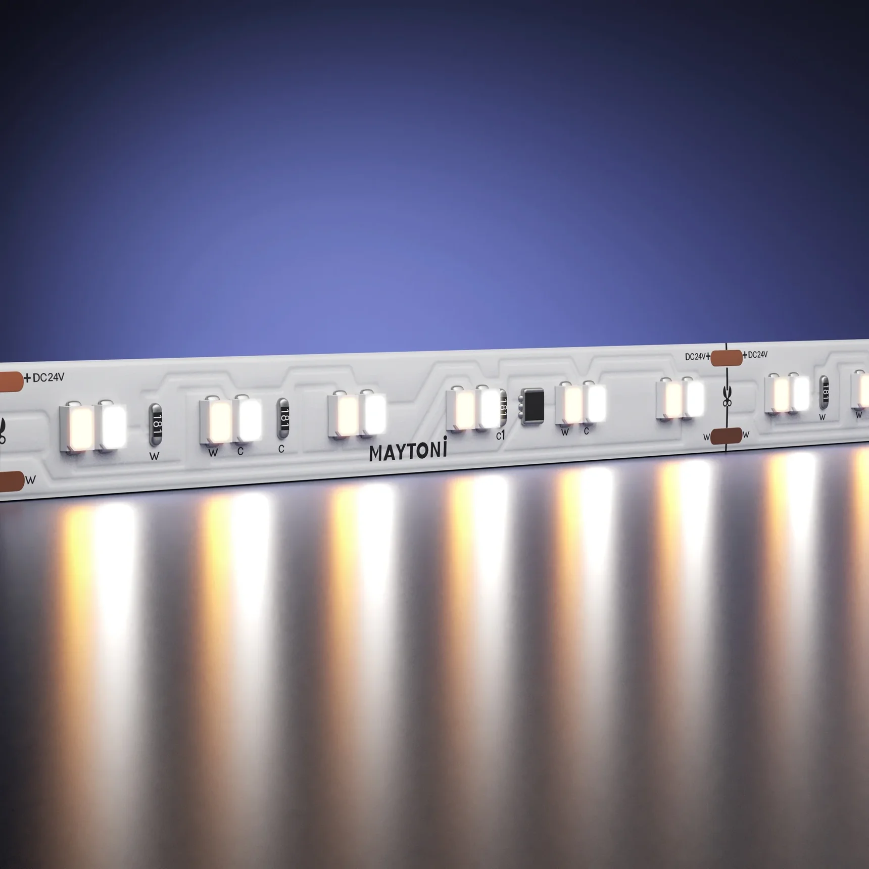 Светодиодная лента 24В 2835 21,3Вт/м 5м 2700-6000K IP 20 201127