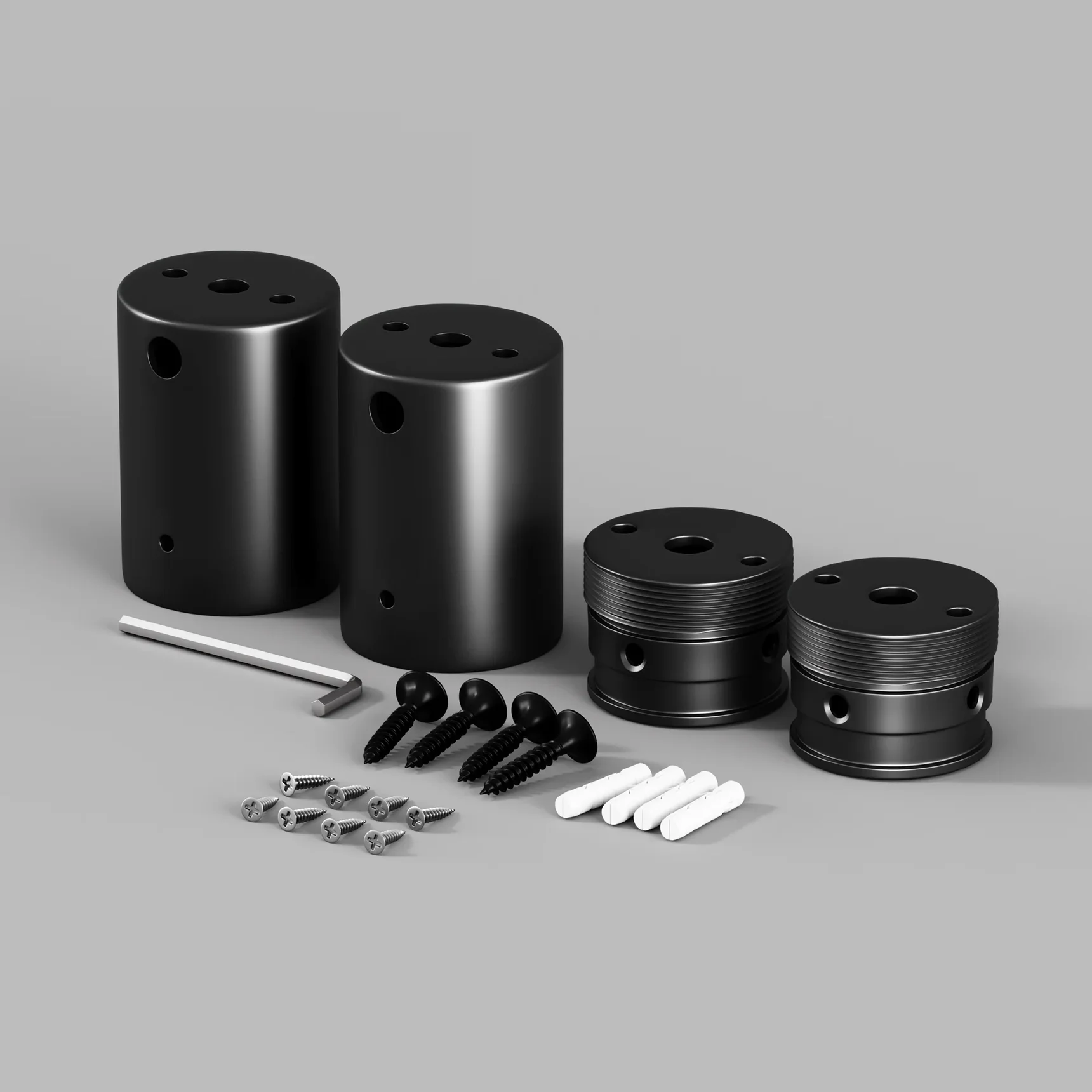 Набор для двухстороннего накладного монтажа Nemo D25 черный