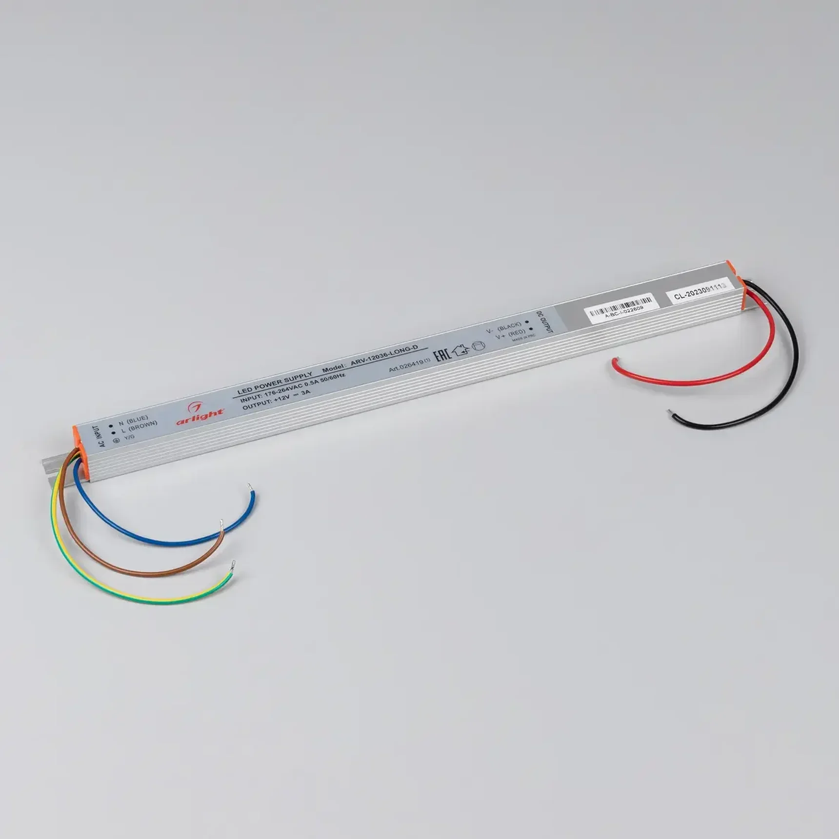 Блок питания ARV-12036-LONG-D (12V, 3A, 36W) (Arlight, IP20 Металл, 2 года)