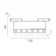 206947 Светильник линейный поворотный 24V д/трека LINEA LED 6W 500LM 30G ЧЕРНЫЙ 4000K