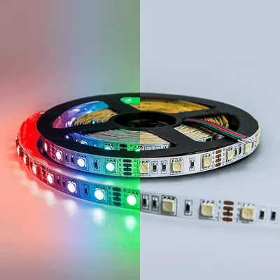 LUX Светодиодная лента в блистере (14.4W/М) + БП + контроллер RGB