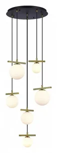 Светильник подвесной iLamp Golden 2134-6D BR+MBK