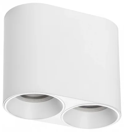 213466 Рамка (светильник) PVC д/LED-модулей 941хх и LED-ламп D50мм RULLO 2x ROUND БЕЛЫЙ