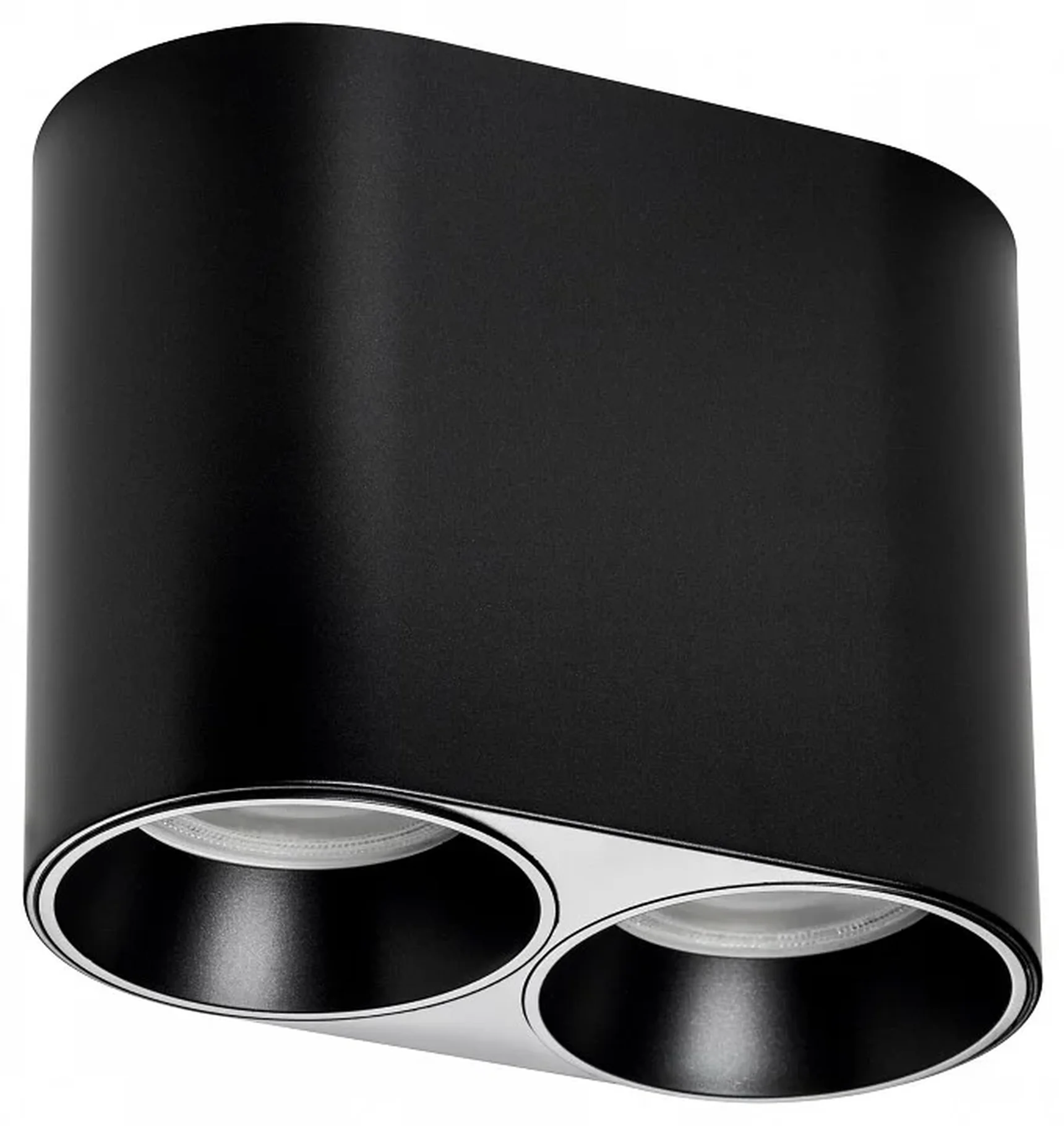 213467 Рамка (светильник) PVC д/LED-модулей 941хх и LED-ламп D50мм RULLO 2x ROUND ЧЕРНЫЙ