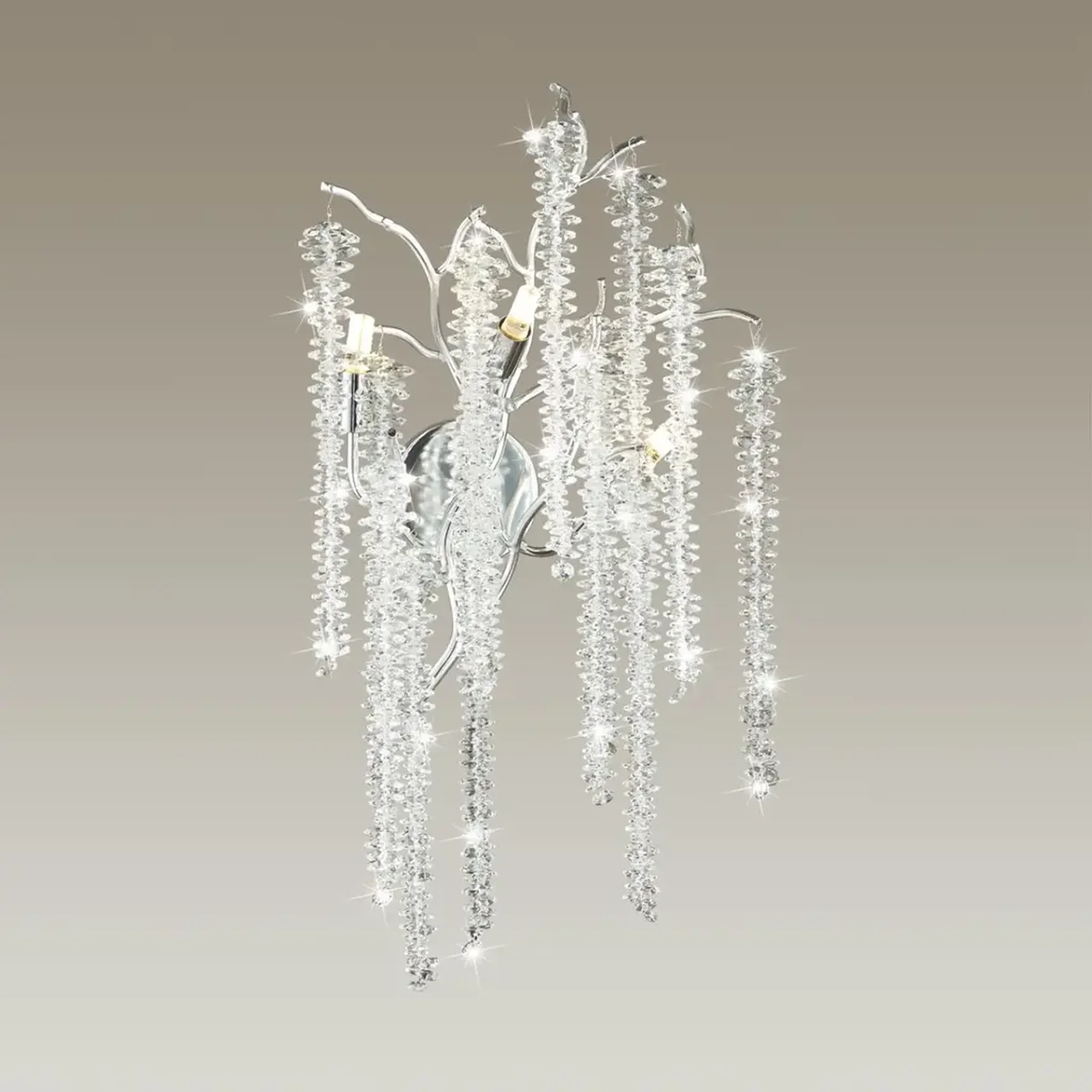 5004/3W HALL ODL23 637 серебристый/прозрачный металл/хрусталь Бра G9 3*40W BANCHE