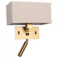 Настенный светильник 1*LED*2W, 1*E27*25W, 4000K, USB порт выключатель