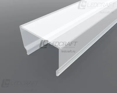 Рассеиватель прямоугольный матовый поликарбонат LC-LRM-М1728-2