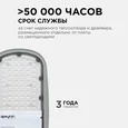 29-02 Светильник светодиодный, уличный, консольный 50Вт, 230/50Гц, 5500лм, 5000К, IP65, КСС Ш, 420*200*70мм, Ф50мм, серый