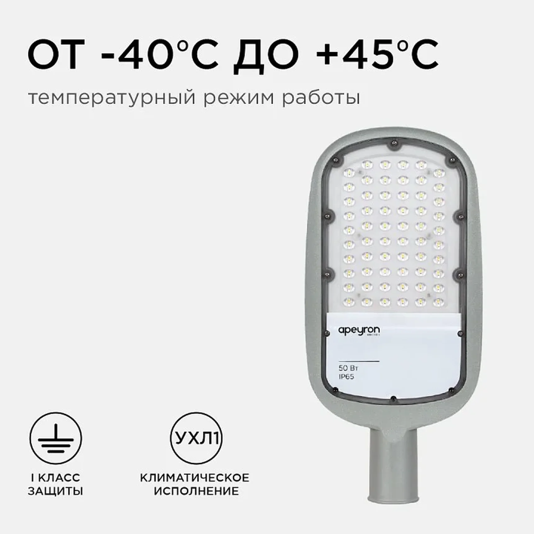 29-02 Светильник светодиодный, уличный, консольный 50Вт, 230/50Гц, 5500лм, 5000К, IP65, КСС Ш, 420*200*70мм, Ф50мм, серый