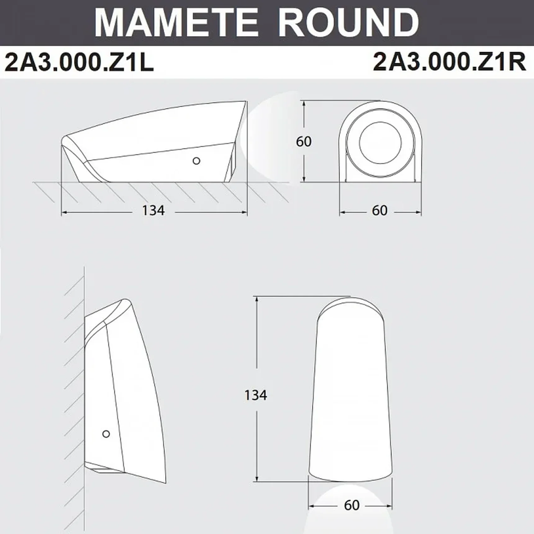 Фасадный светильник FUMAGALLI MAMETE ROUND 2A3.000.000.WXZ1L Белый