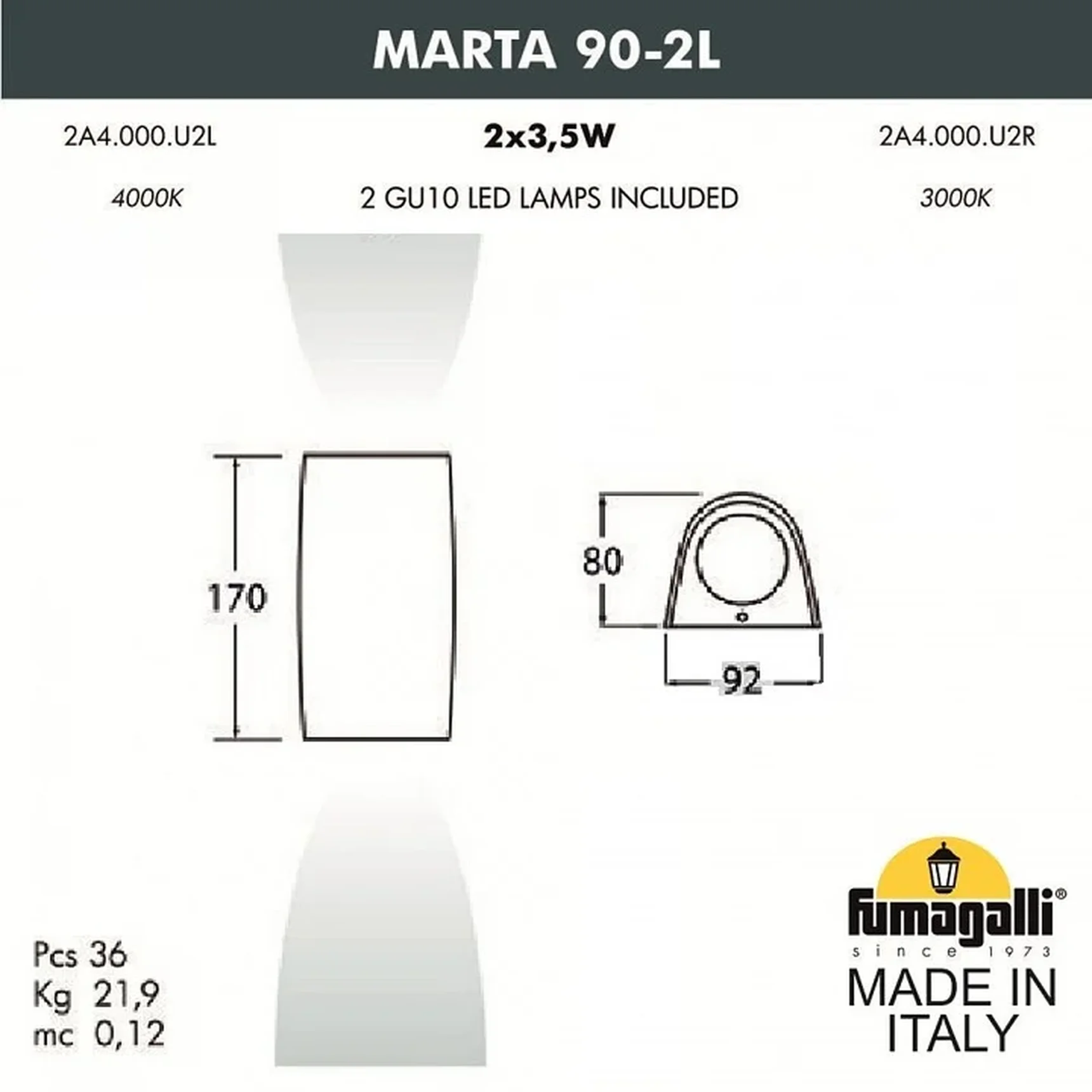 Светильник на штанге Marta 2A4.000.000.WXU2L