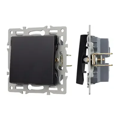 Механизм выключателя одноклавишный проходной SWT-MKP1-PL-BK (250V, 16A) (Arlight, -)