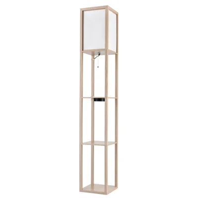 8091/1F COMFI LN25 дерево/белый, дерево/текстиль Торшер Е27 1*60W 220V PRACTIC