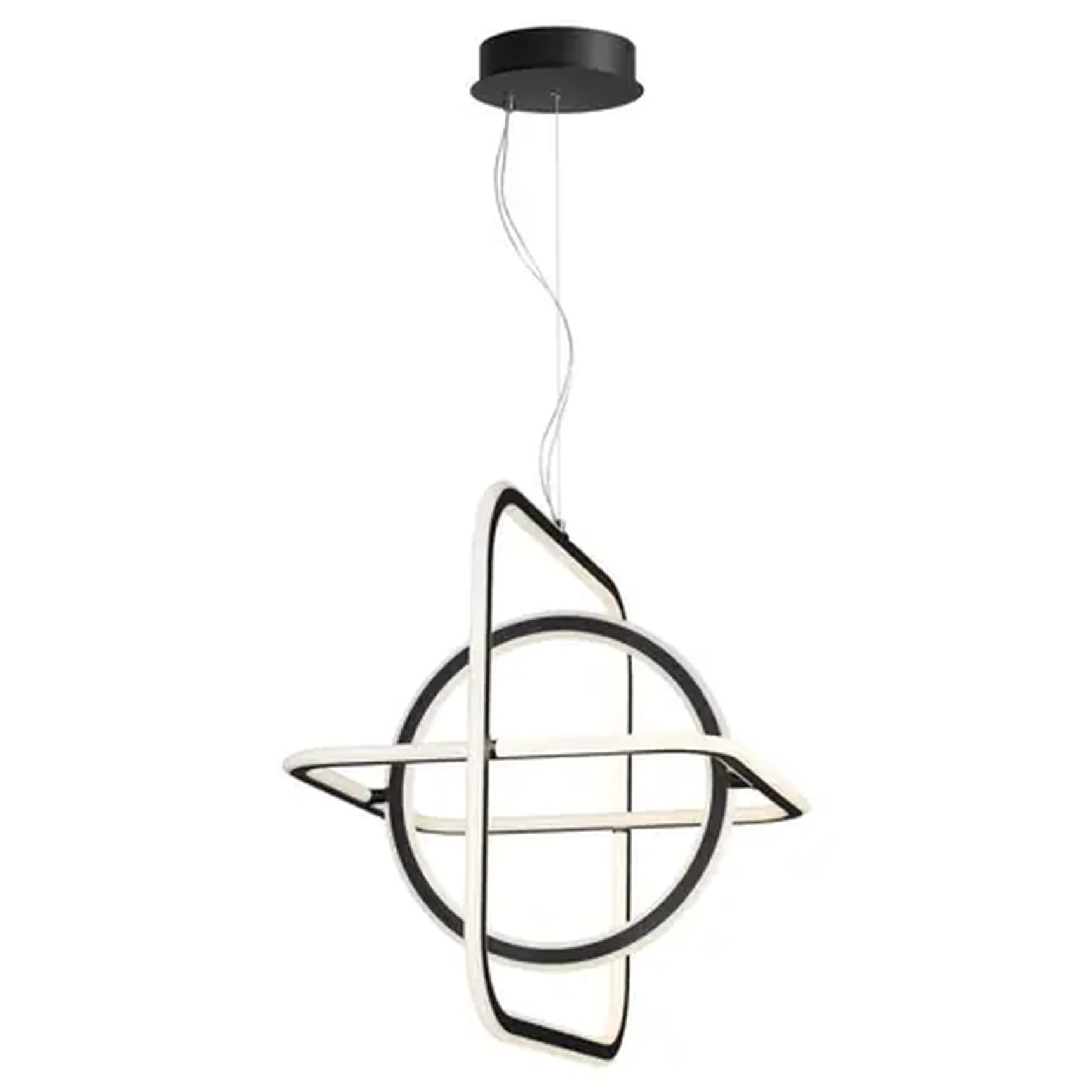 359179 OVER NT23 162 черный Светильник подвесной диммируемый, в комплекте пульт ДУ IP20 LED 4000К 179W 220V ONDO