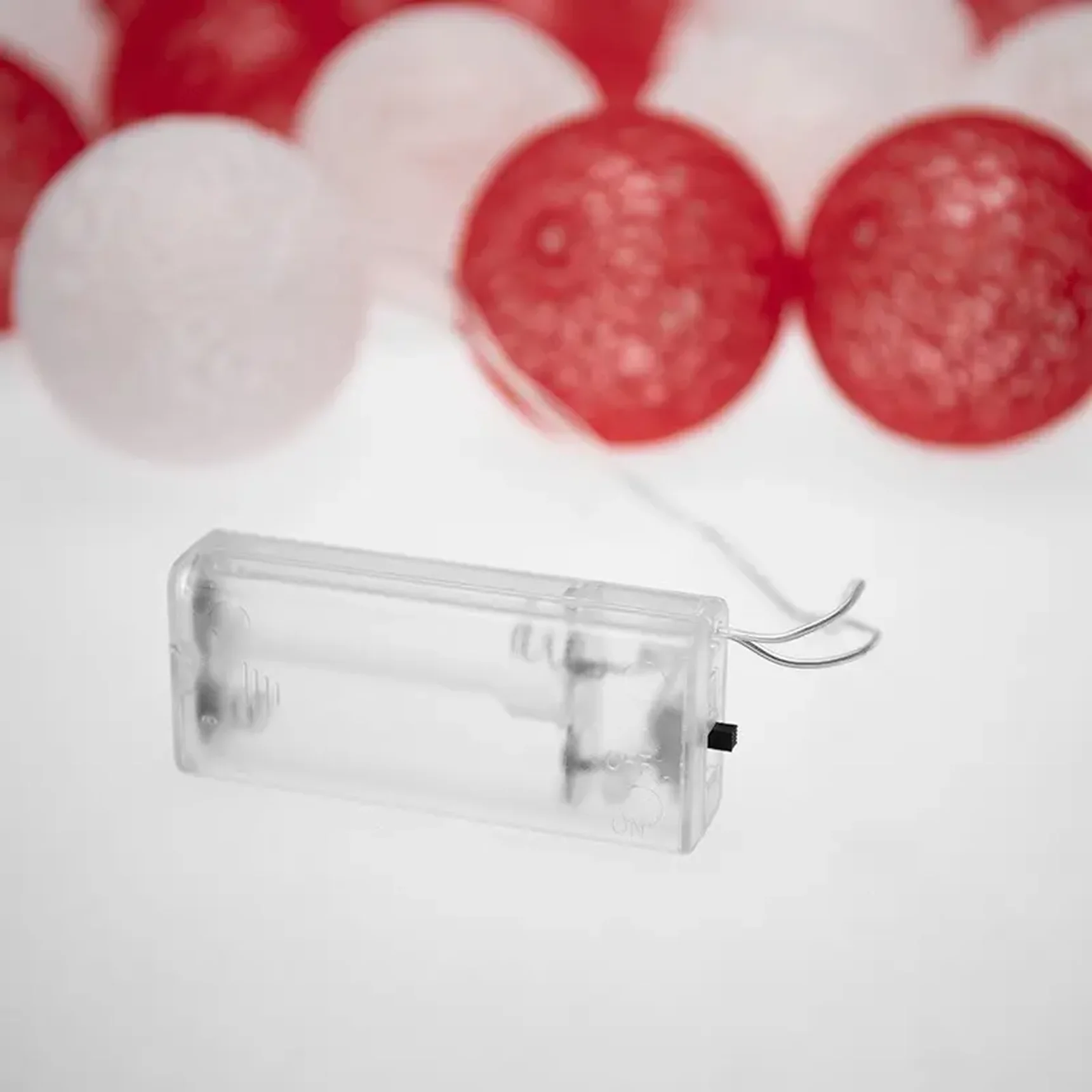 Тайские фонарики Магия 3,5 м, прозрачный ПВХ, 20 LED, теплый белый, питание 2 х АА (батарейки не в комплекте)