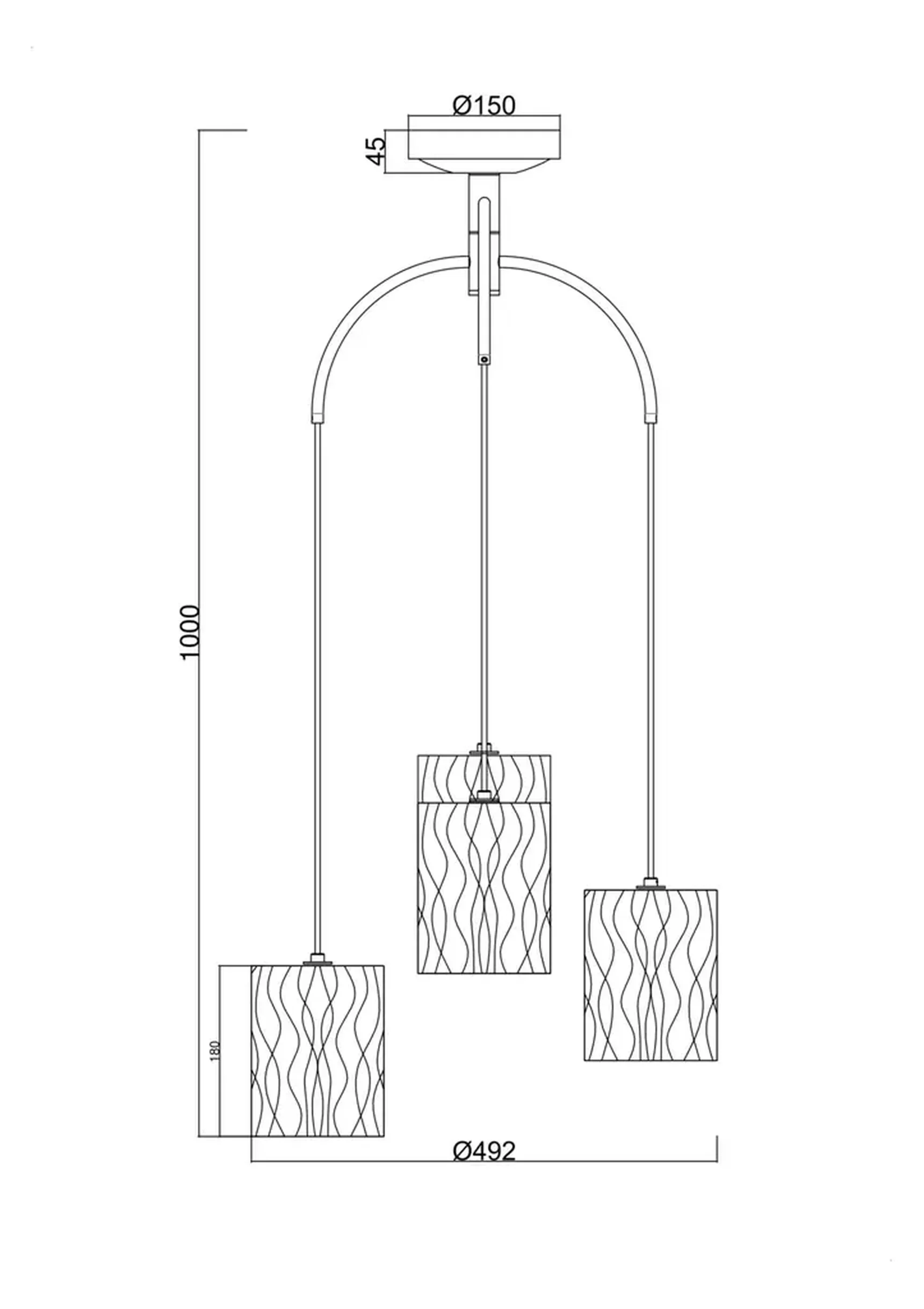 Подвесной светильник Starfall E14x4, MOD042PL-04BS
