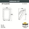 Уличное бра FUMAGALLI GERMANA 2N1.000.000.LYF1R Серый