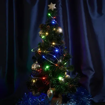 Светодиодная гирлянда Feron CL577 линейная Роса (на плоском проводе) 220V мультиколор c питанием от сети