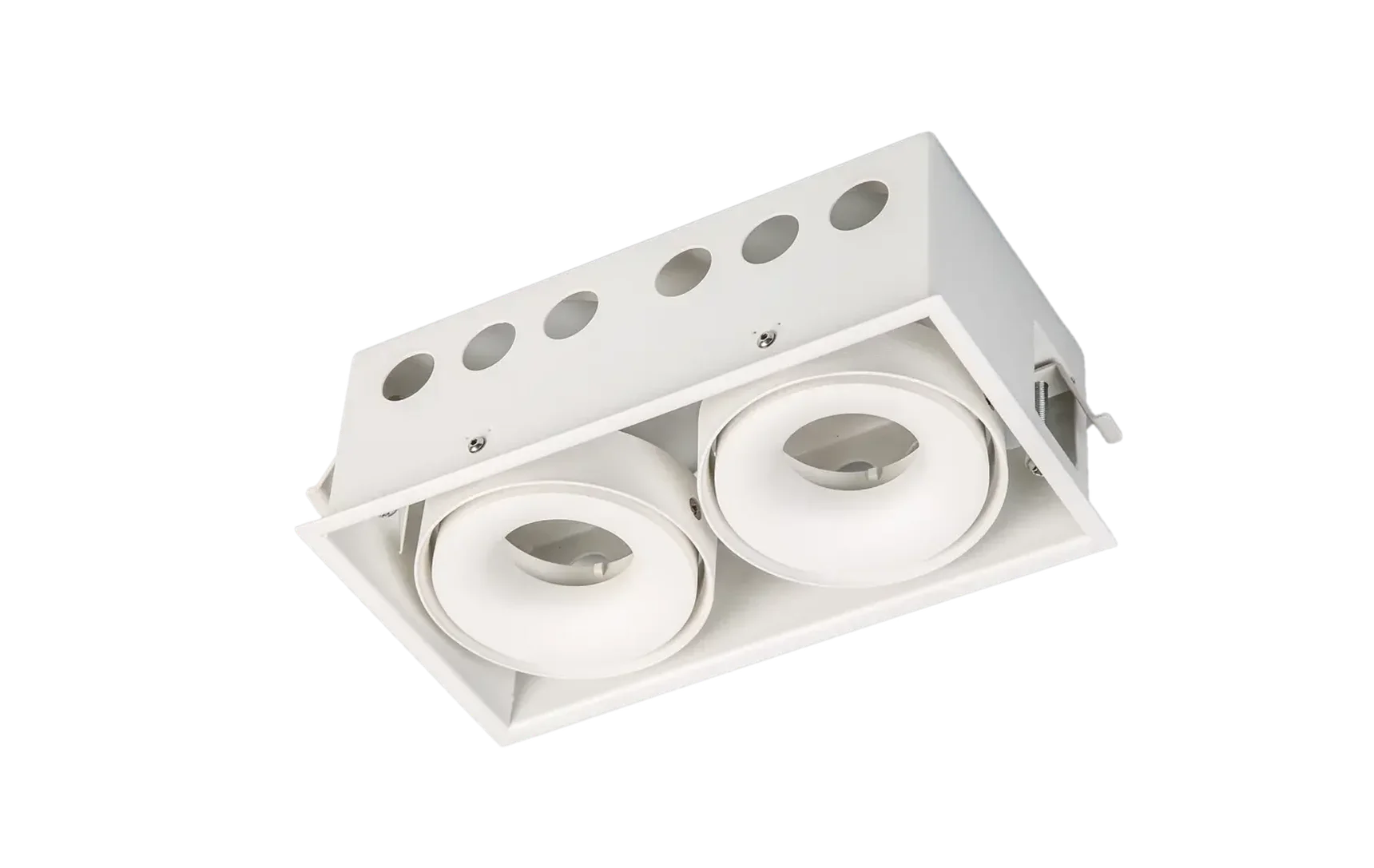 Корпус светильника алюминий потолочный встраиваемый поворотный, Белый, IP20, COMBO-CRD2-WH-2