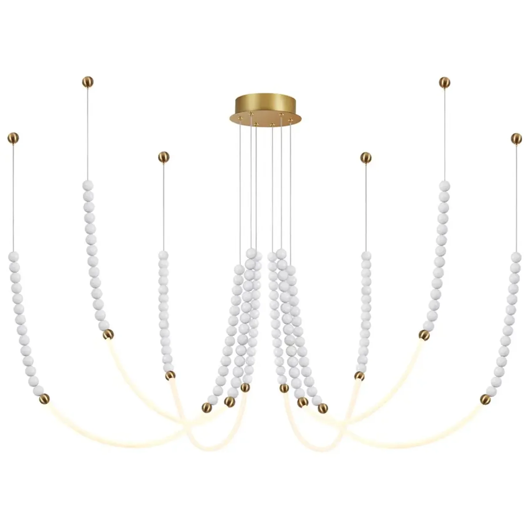 6639/70L HIGHTECH ODL24 291 металл/античная бронза/разноветн. бусы из акрила/акрил Люстра IP20 LED 70W 3500K 220V MONELLA