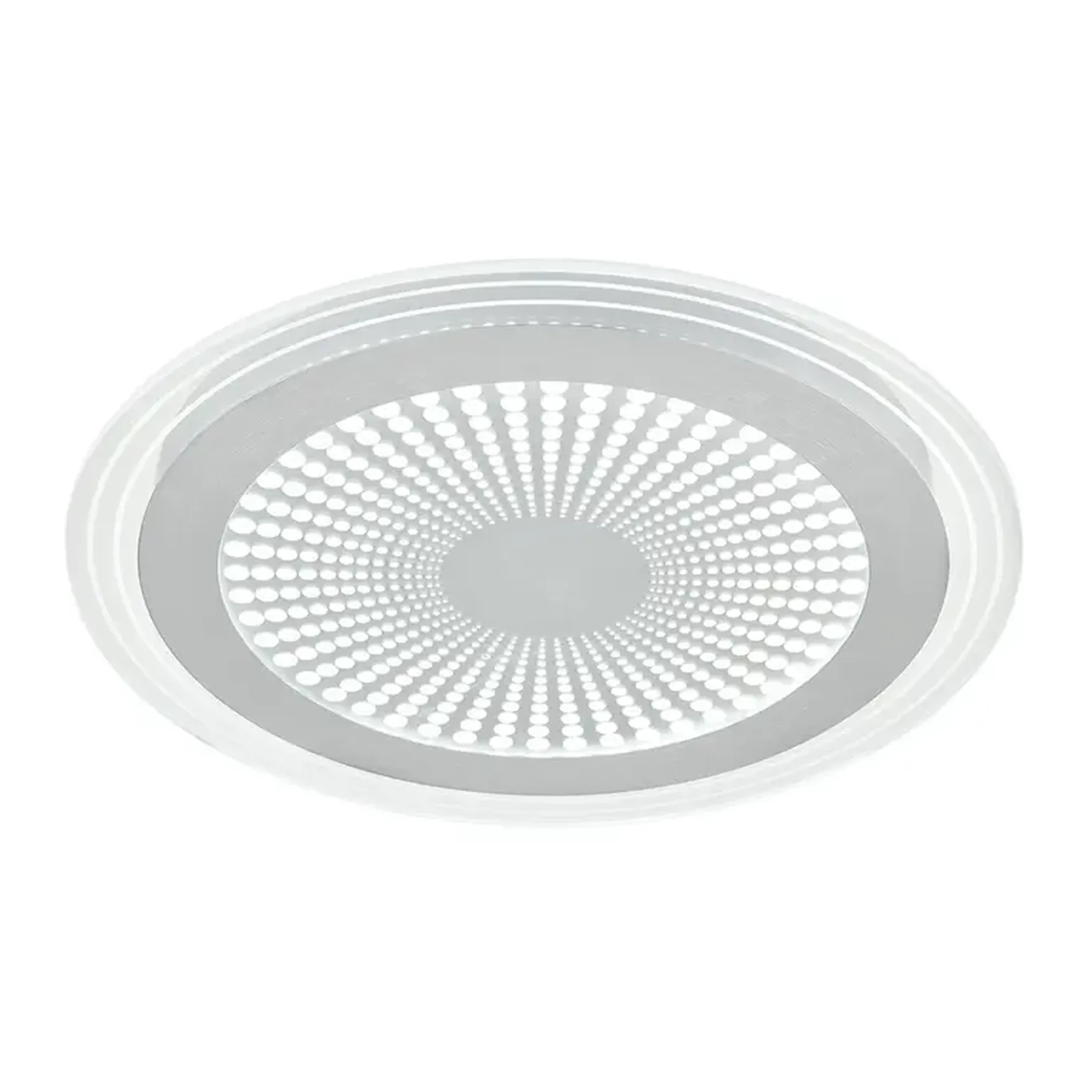 7739/80L MITRA LED SN Светильник металл/акрил/белый/серебряный/прозрачный LED 80Вт 3000-6000К D480 IP20 пульт ДУ PROMISE