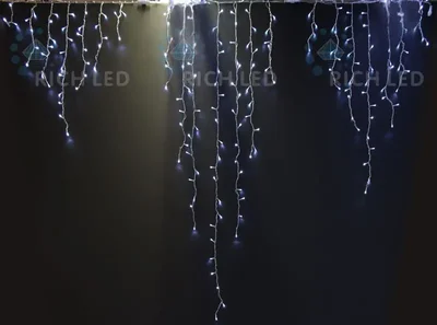 Светодиодная бахрома, 12 Ватт, IP54, 240x220, провод Белый, RL-i2.4*2.2F-CW/W