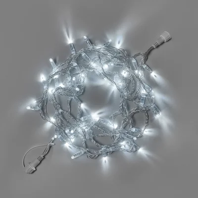 Светодиодная гирлянда INOXHUB Нить 10м, 100 LED, соединяемая, 24В, IP65, прозрачный провод, БЕЛАЯ