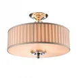 NEWPORT 3100 3105/PL бежевый плиссированный, Потолочный светильник, Nickel Clear glass Shade beige D50*H38 cm E27 5*60W