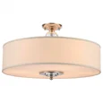 NEWPORT 31300 31309/PL, Потолочный светильник, Nickel Clear crystal Shade beige D70*H43,5 cm E27 9*60W